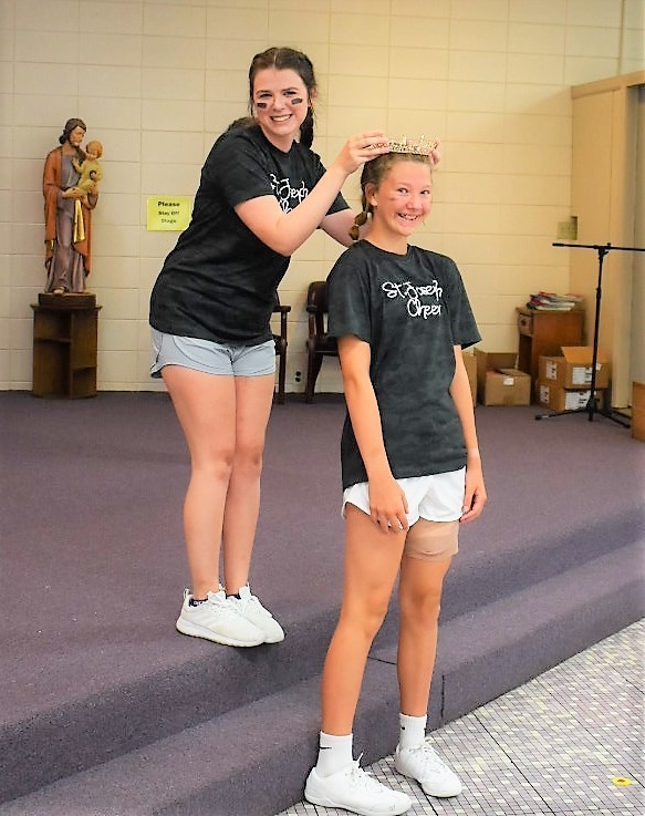 St. Joseph's Junior and Senior High Cheerleaders recently held a Summer Camp. 