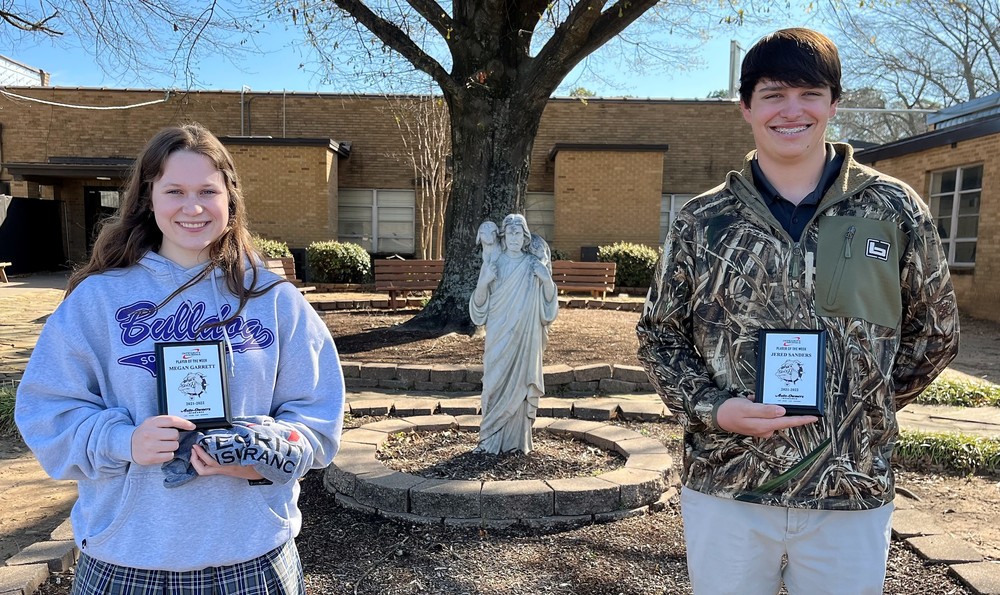 Megan Garrett and Jered Sanders are "Players of the Week." 