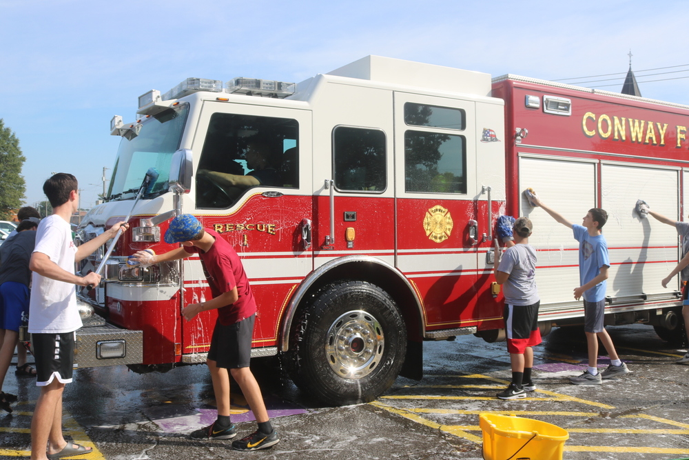 The annual Booster Club Car Wash took place on August 20. 