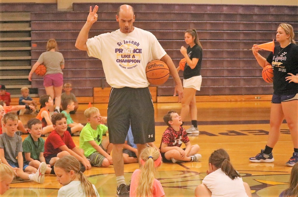A basketball camp for 1st-7th grade boys and girls is being held this week. 