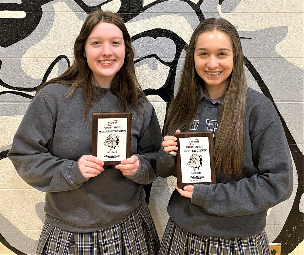 Marleigh Thessing and Jennifer Cifreo are recognized for their cheerleading abilities. 