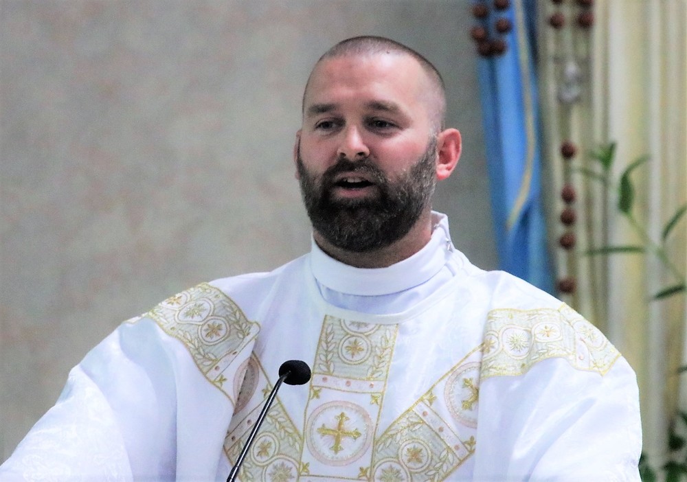 Father Jeff Hebert delivered the homily at the graduation Mass May 16.