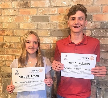 Abigail Simon and Trevor Jackson received that honor on May 12. 