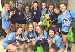 Volleyballers Win First Game at State